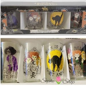 NIB Disney Hocus Pocus Halloween Glassware set of four 16oz